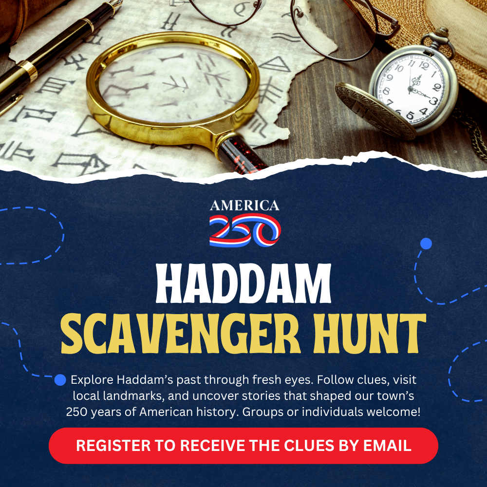 America 250 Haddam Scavenger Hunt–Click to register and receive clues by email